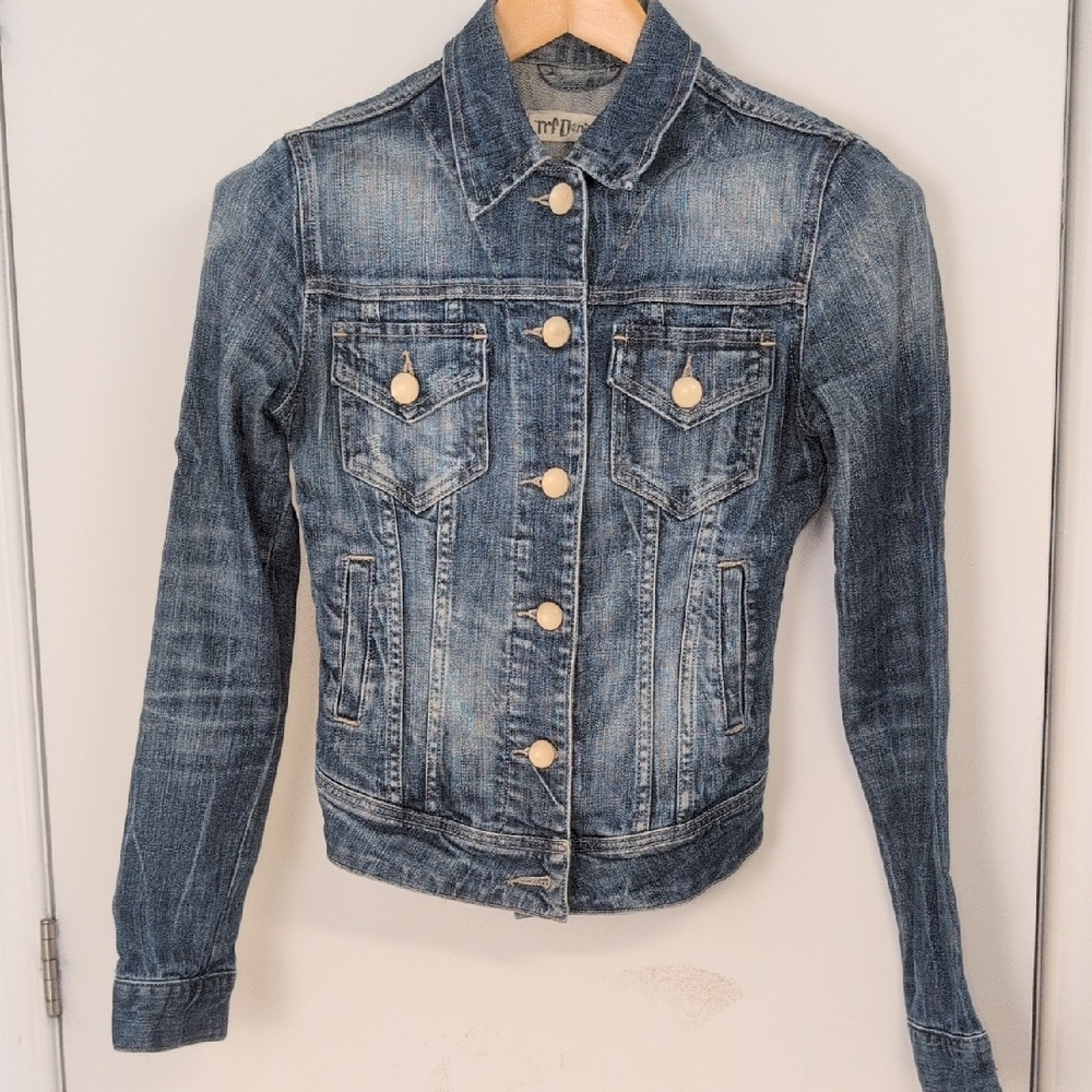 ZARA TRF DENIM JEAN JACKET SIZE S CLASSIC FIT